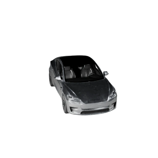 Электро седан в стиле тесла 3D модель для Unity - Низкополигональная