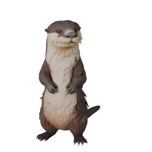 Реалистичная 3D модель выдры - rigged PBR ассет для игр | Бесплатно