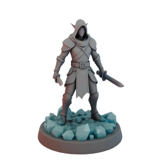 Средневековый эльф-изгой миниатюра STL