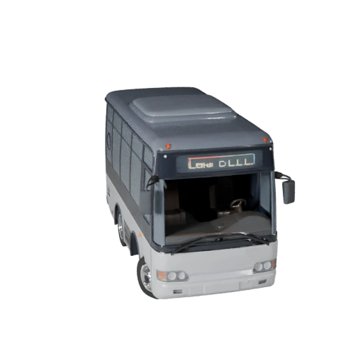 Готовый к игре 3D модель микроавтобуса для использования в реальном времени PBR Asset