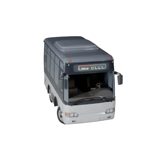 Готовый к игре минивэн 3D модель, вид в студии в три четверти, готовый к производству ассет транспортного средства с рабочей