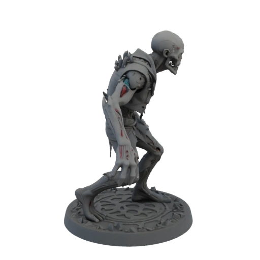 Темное фэнтези боевой зомби враг миниатюра STL