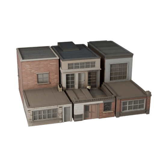 Modulares Ladenfront-Bausatz 3D-Modell für Unity - Spiel-Asset