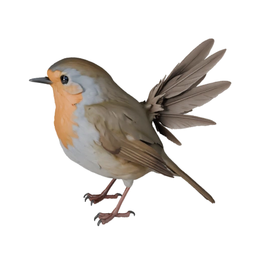 Реалистичная 3D модель малиновки - rigged PBR ассет для игр | Royalty-Free