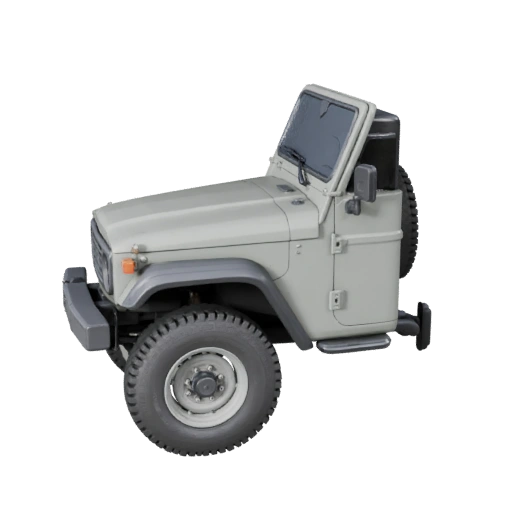 Высокополигональный винтажный внедорожник 3D модель для студии