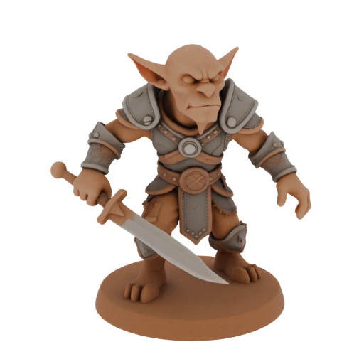 Фэнтези Гоблин Лучник Миниатюра STL - Выслеживание