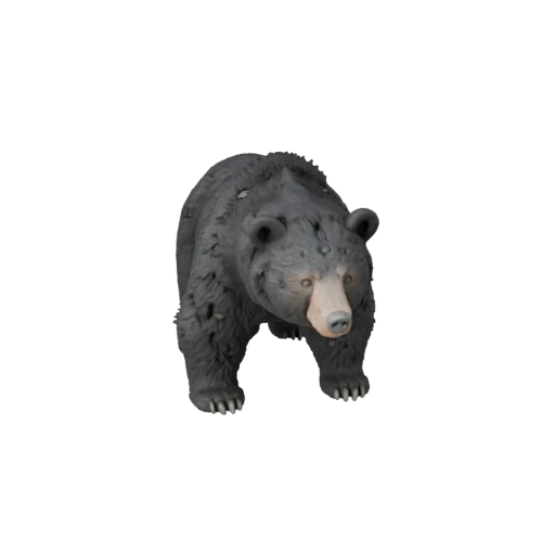 Высокополигональная 3D модель черного медведя - Детальный STL-ресурс для печати