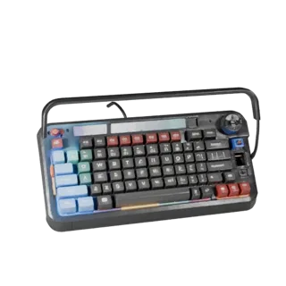 Стилизованная беспроводная механическая клавиатура 3D игровой ассет