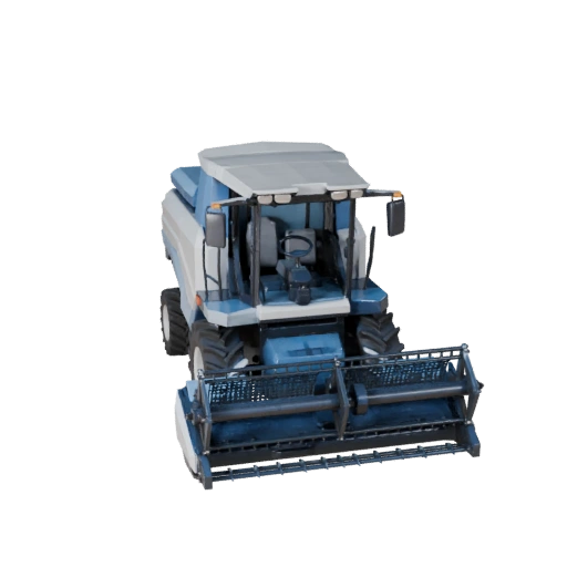 Низкополигональный комбайн 3D модель для Unity и Unreal