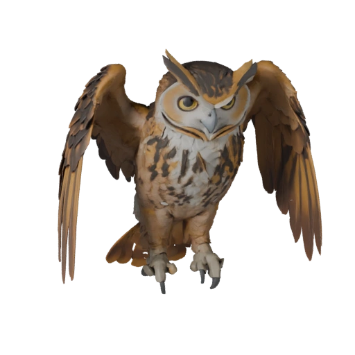 Высокополигональный филин 3D модель - STL ресурс для печати