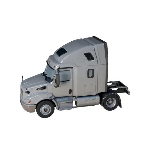 3D-модель тягача, вид в студии в три четверти, готовый для Blender объект автомобиля с рабочей массой, обслуживаемым расстоян
