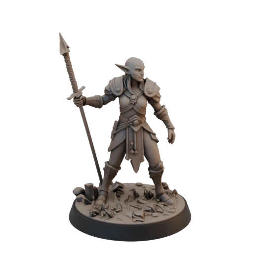 High Poly Elf Ranger Presupported | Render Detail Pack