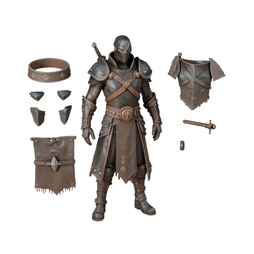 Реалистичная модель персонажа-мага штурмовика - с ригом