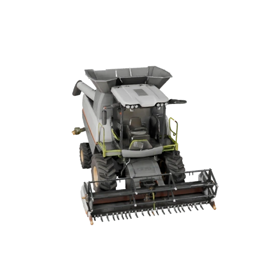 3D модель комбайна для Unity - Низкополигональная PBR модель