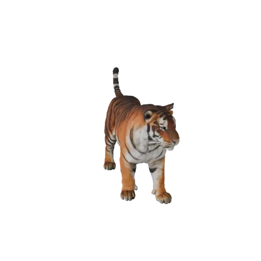 3D модель бенгальского тигра, вид сбоку, рендер дикой природы, готовый для Blender ресурс животного с подушечками усов, сколь