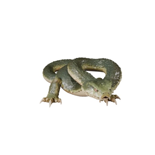 Низкополигональная гремучая змея 3D модель - Игровой ассет Unity с FBX | PBR