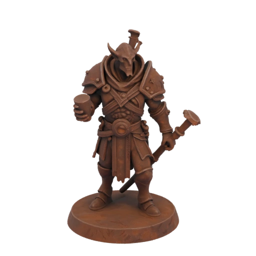 Миниатюра Тифлинга Чернокнижника в стиле темного фэнтези STL