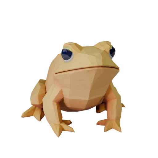 Низкополигональная жаба 3D модель - Игровой ассет для Unity с FBX | Бесплатно