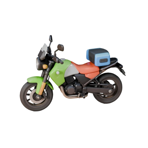 Мультяшный туристический эндуро, 3D-модель для стилизованных игр