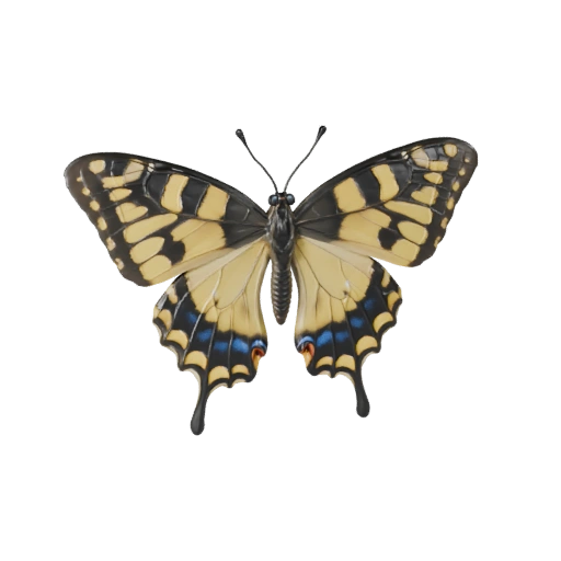 Реалистичная 3D модель бабочки махаон - PBR ресурс для | PBR