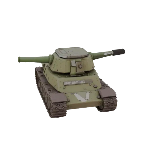 3D модель советского танка Т-34 в масштабе 1:35, вид спереди