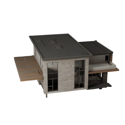 Современный дом 3D модель для Unity - Игровой ресурс для архитектуры
