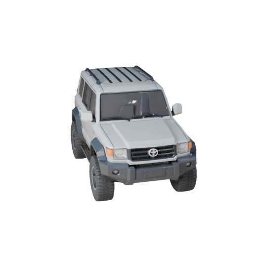 Низкополигональный внедорожник в стиле Toyota 3D модель для Unity и Unreal