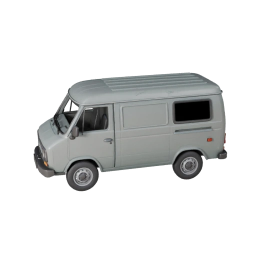 Винтажный фургон доставки 3D модель для Unity - Asset для реального времени