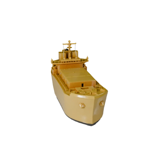 Печатная модель грузового судна в STL - Коллекционный дисплей