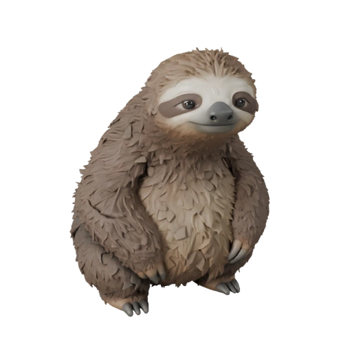 Высокополигональная 3D модель ленивца - Детальный STL ресурс для печати