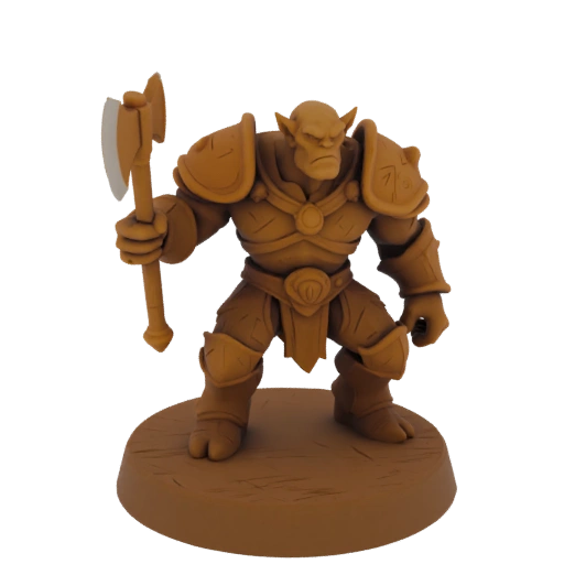 Орк-лучник в стиле темного фэнтези, миниатюра STL