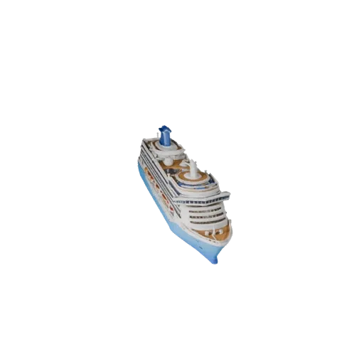 Готовая к печати 3D-модель круизного лайнера в формате STL, изометрический вид, готовый к печати транспортный объект с формой