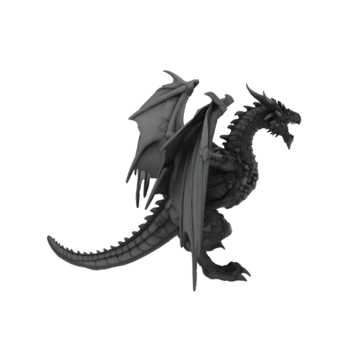 Фэнтези миниатюра дракона-босса Череполом STL
