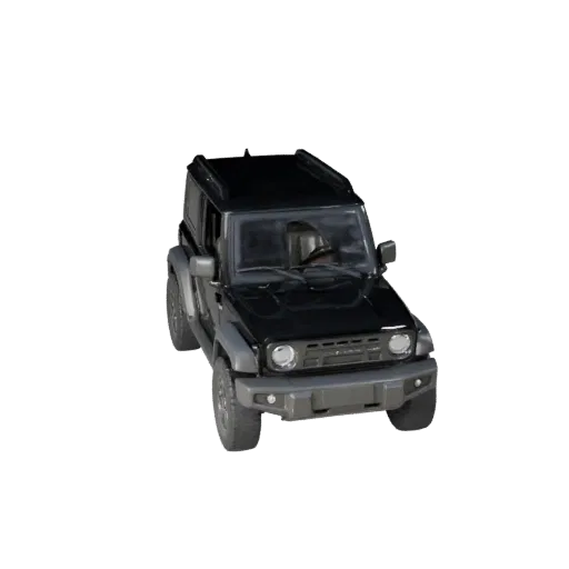 Готовый к игре компактный внедорожник 3D-модель, вид в студии в три четверти, готовый к производству автомобильный актив с пр