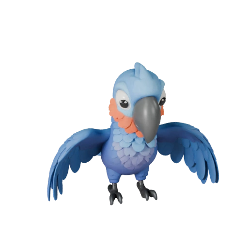 Мультяшный жако 3D модель - Стилизованный ассет для анимации