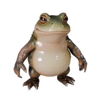 3D модель лягушки-быка, вид сбоку, рендер дикой природы, готовый для Blender ассет животного с объемом груди, проработкой коп