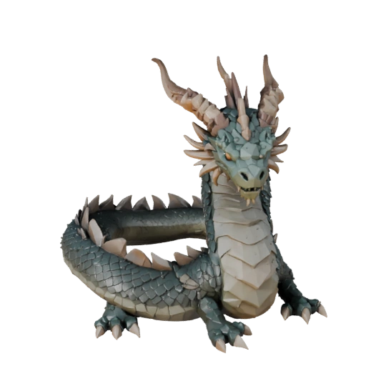 Низкополигональный морской змей 3D модель - Игровой ассет для Unity с FBX | PBR