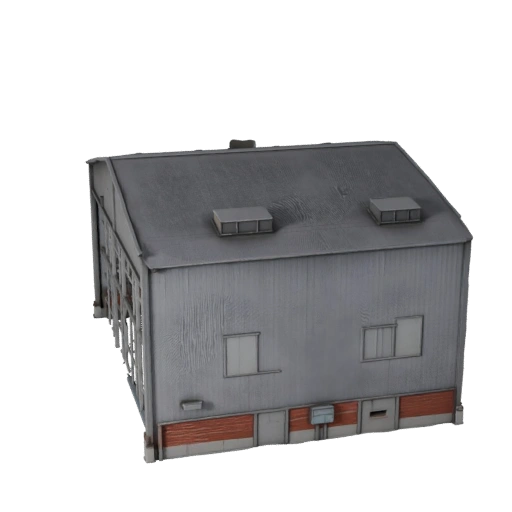 Modello 3D di Hangare per Aeroplani Stilizzato - Asset di Gioco per Architettura