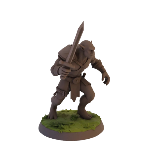 Фэнтези окровавленный гоблин лучник миниатюра STL