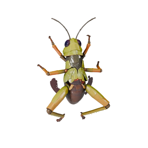 Реалистичный кузнечик 3D модель - rigged PBR ассет для игр