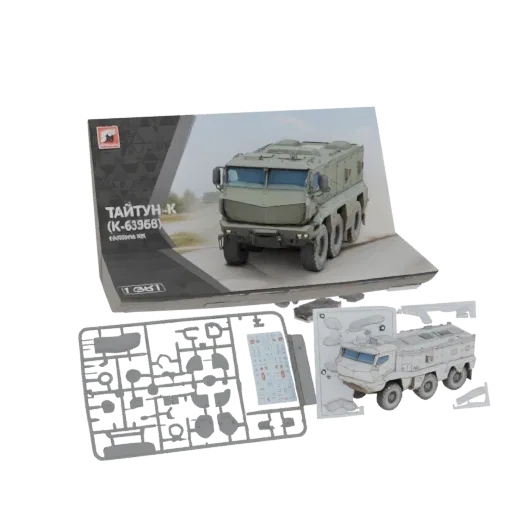 3D модель бронеавтомобиля Тайфун-К (К-63968) с разборными частями и листом декалей.