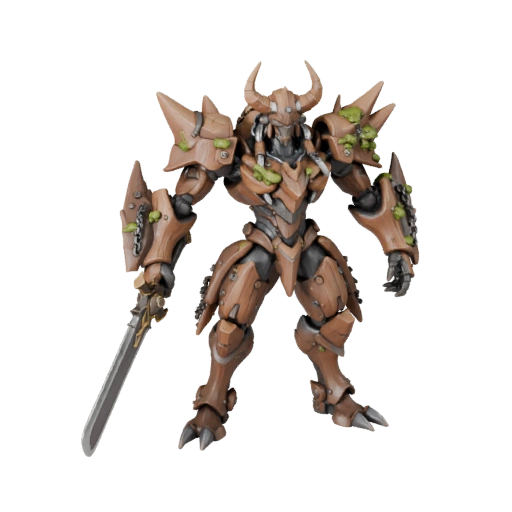 Аниме Бронированный БОСС Демон Босс Персонаж Модель - С Ригом