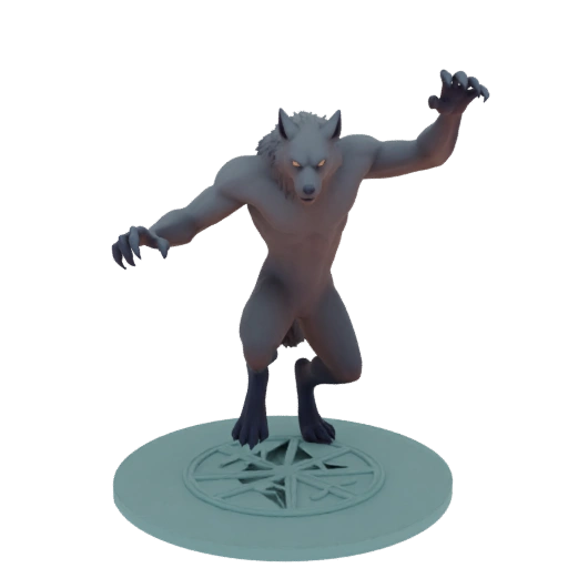 Миниатюра Оборотень Зверь Темное Фэнтези STL