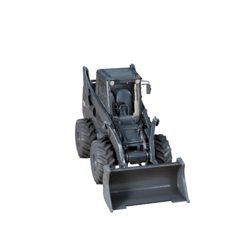 Мини-погрузчик 3D модель для Unity - Низкополигональная PBR модель