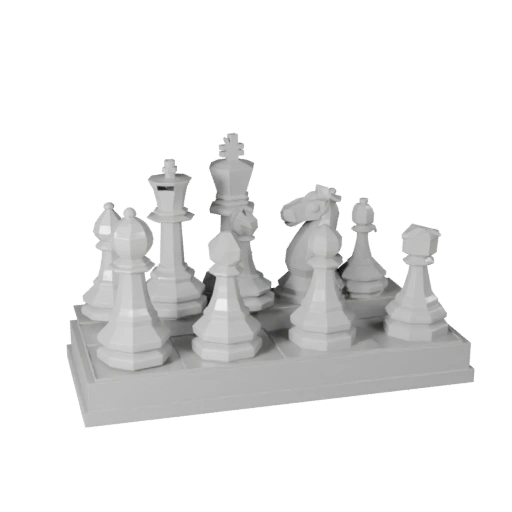 Low Poly Classic Chess Piece Set | Realtime Game Pack