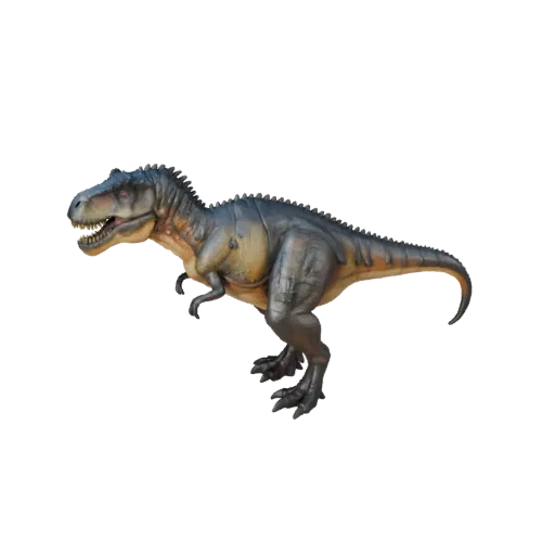 Высокополигональная 3D-модель Тираннозавра Рекса STL, изометрический вид, готовая к печати фигурка животного с костными пласт