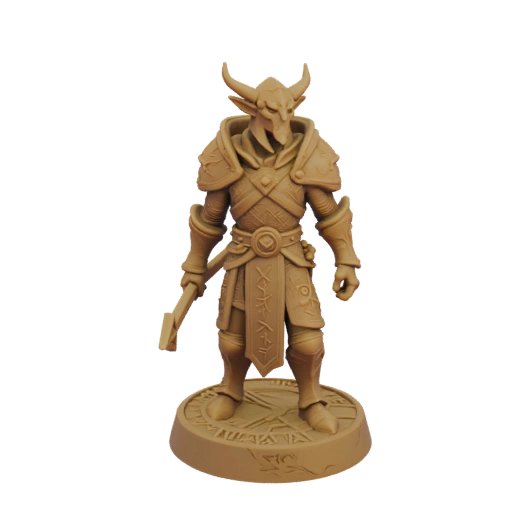 Средневековый Тифлинг Чернокнижник Миниатюра STL