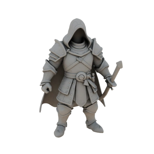 Средневековый гном-изгой миниатюра STL - Литье