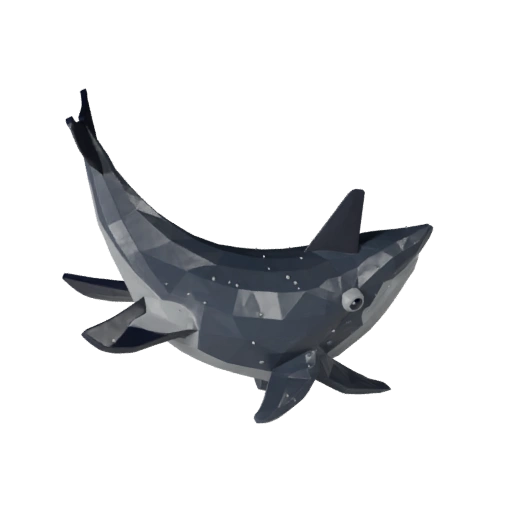 Низкополигональная косатка 3D модель - игровой ассет Unity с FBX