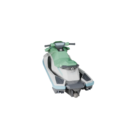 Низкополигональный гидроцикл 3D модель для Unity и Unreal PBR Asset